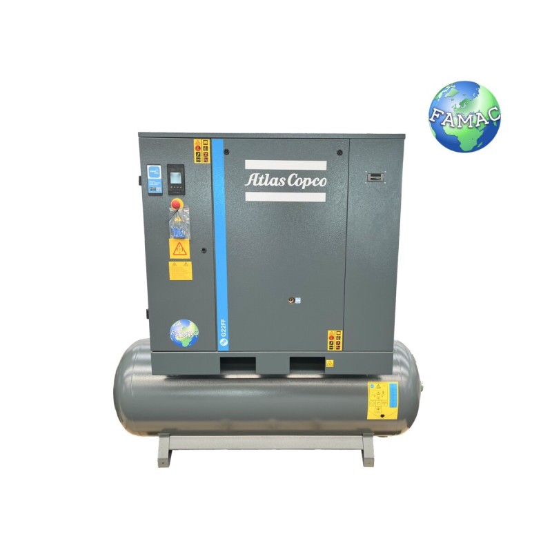 Atlas Copco G22 FF con botte LT 500 e essiccatore Scontati del 50%-60%